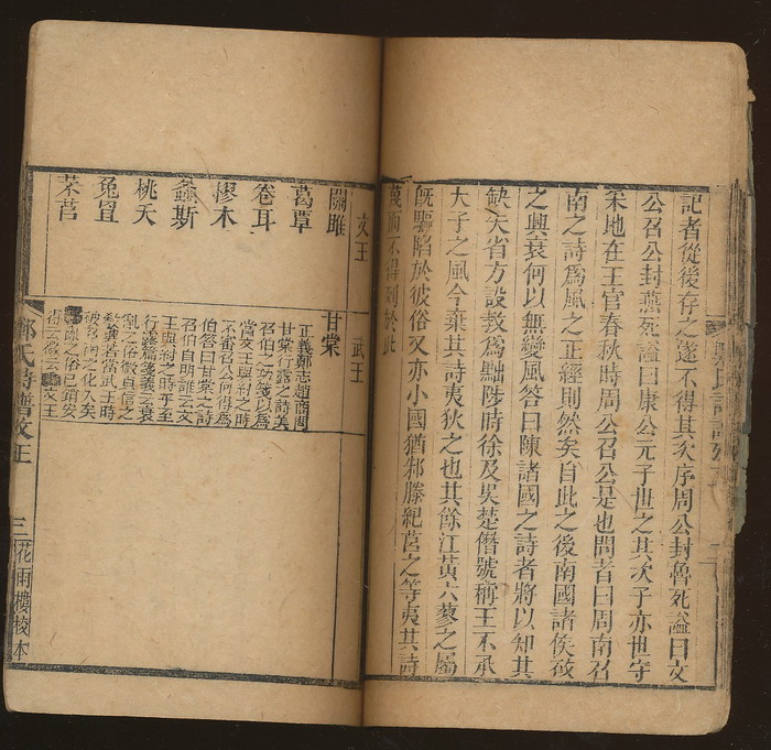 郑氏诗谱考正 光绪刻本 巾箱本 线装存二册高清图片