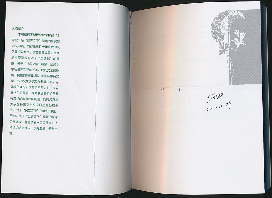 全球化与复数的世界文学(丁国旗签赠本·中